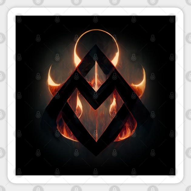 Burning Symbol Sticker by orange-teal